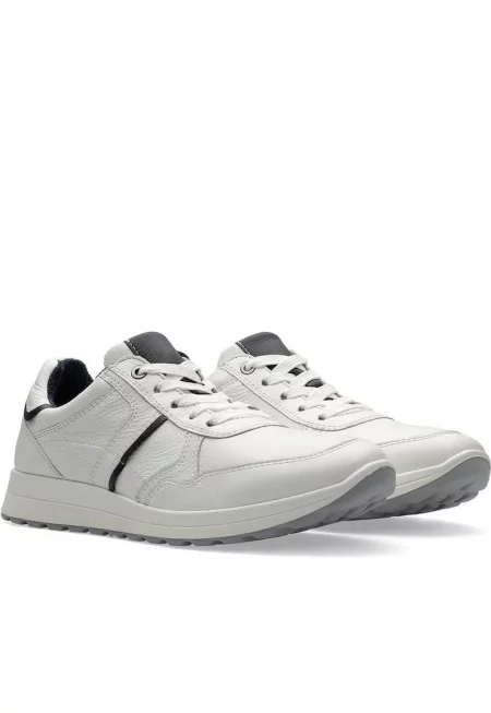 Мъжки кецове  естествена кожа бели - Бял