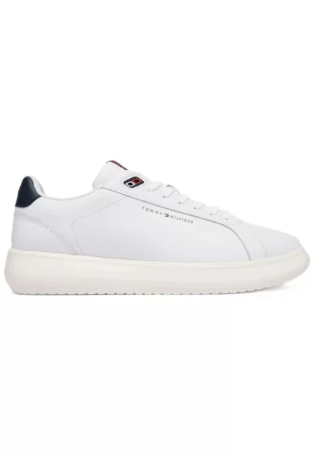 Мъжки спортни обувки -  Light Chunky Leather Sneaker - Естествена кожа - Бяли - Бял