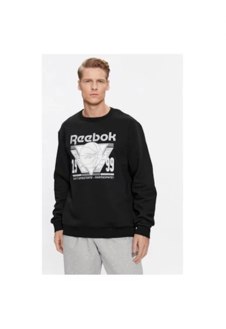 Мъжки суитшърт -  302534852 - Памук/Рециклиран полиестер - L INTL - Черен