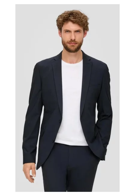 Мъжко елегантно сако с кройка Regular Fit - Тъмносин