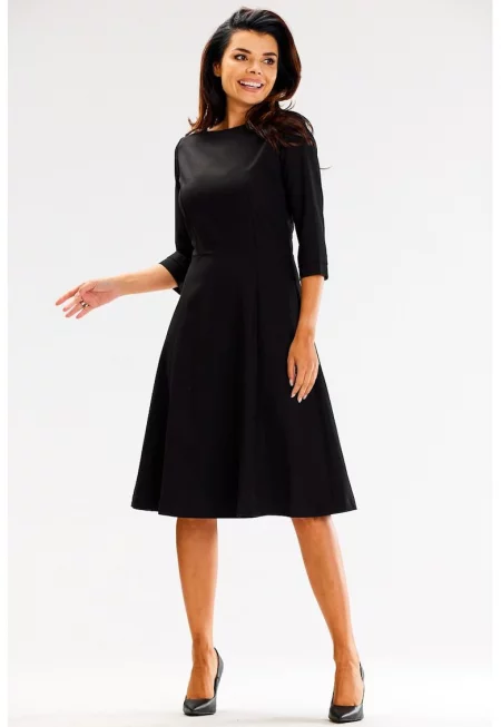 Миди рокля с три четвърти ръкав A594