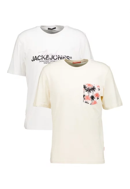 Памучна тениска Aruba с овално деколте - 2 броя