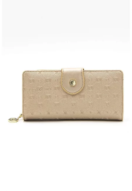 Портфейл от еко кожа с монограм - Златист