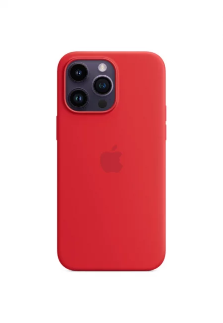 Предпазен калъф  Silicone Case with MagSafe за iPhone 14 Pro Max - Червен
