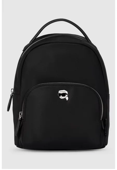 Раница с цип и лого - Черен