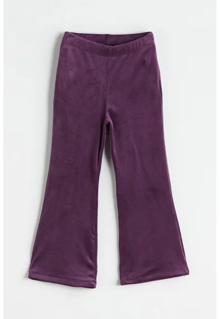 Разкроен кадифен панталон