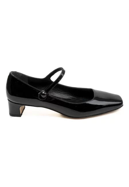 Rivas Patent Leather Mary-Jane Shoes With Chunky Heel