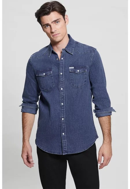 Риза от деним по тялото