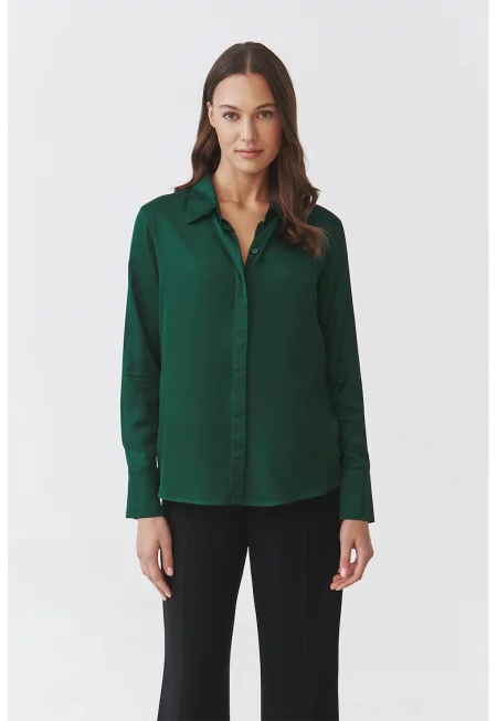 Риза с дълги ръкави - Тъмнозелен