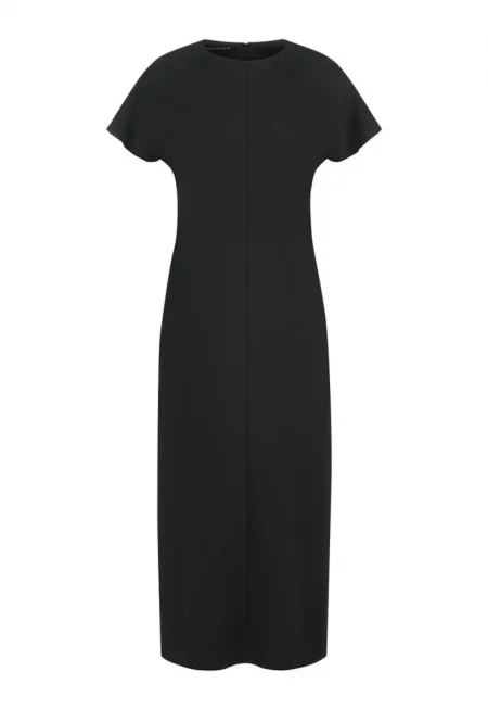 Рокля миди с къс ръкав