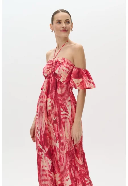 Рокля с голо рамо