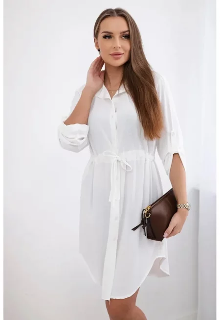 Рокля с шнур на талията -