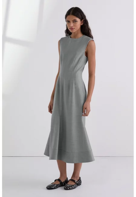 Рокля с вълна - с ръкави