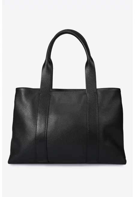 Шопинг чанта от кожа с цип