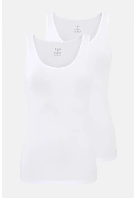 Слим топове с овално деколте - 2 броя