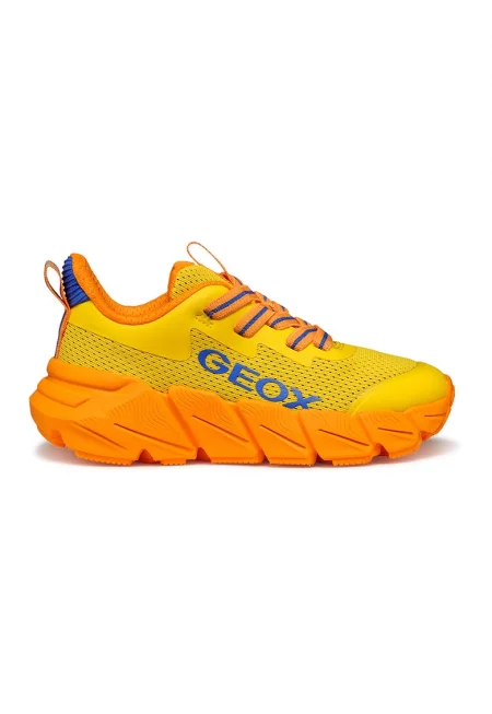 Спортни обувки Flexyper Fas tс мрежести зони - Жълт/Оранжев/Тъмносин