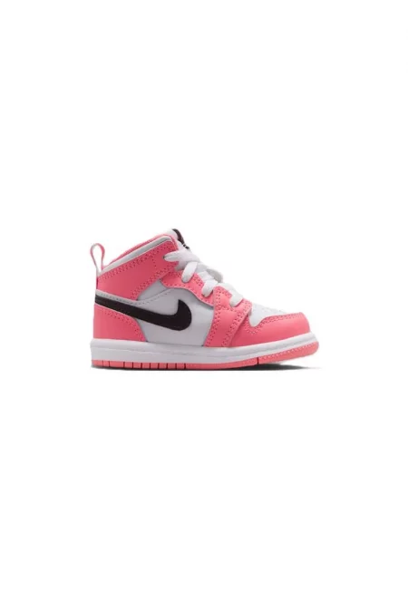 Спортни обувки за деца  JORDAN 1 MID BT - Екологична кожа - Розов - Розово