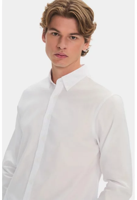 Стандартна риза Oxford - Бял