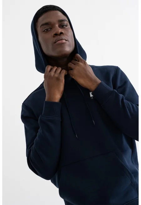 Стандартно худи с лого - Тъмносин