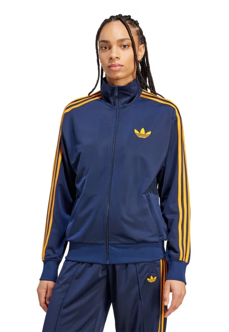 Суитшърт Firebird Track с лого и цип - Тъмносин/Сламеножълт