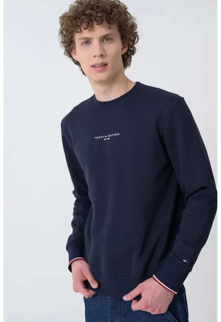 Суитшърт с лого - Тъмносин