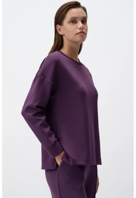Свободен суитшърт с модал - Виолетов
