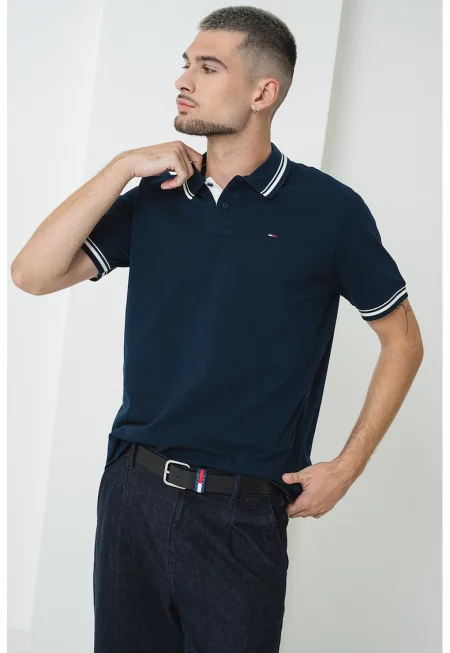 Тениска с контрастен подгъв