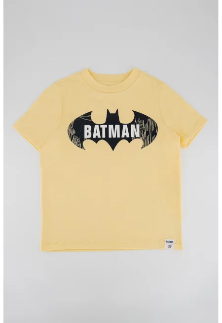 Тениска с овално деколте и шарка с Batman