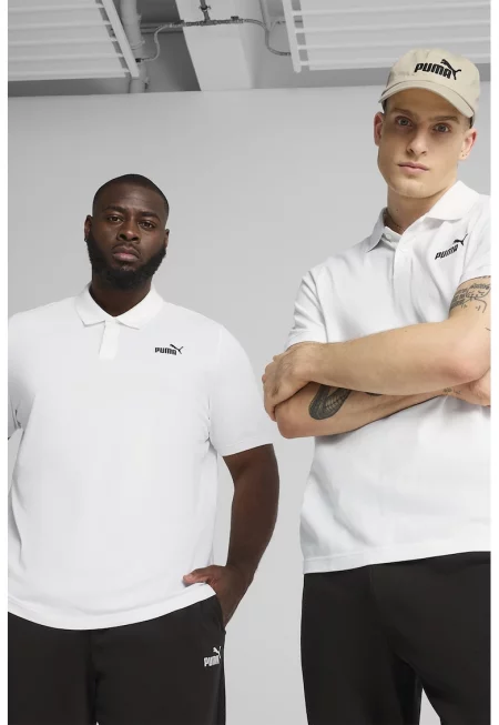 Тениска с яка и бродирано лого