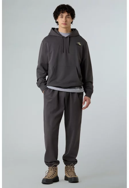 Унисекс худи Flower Dome с памук - Tъмносив