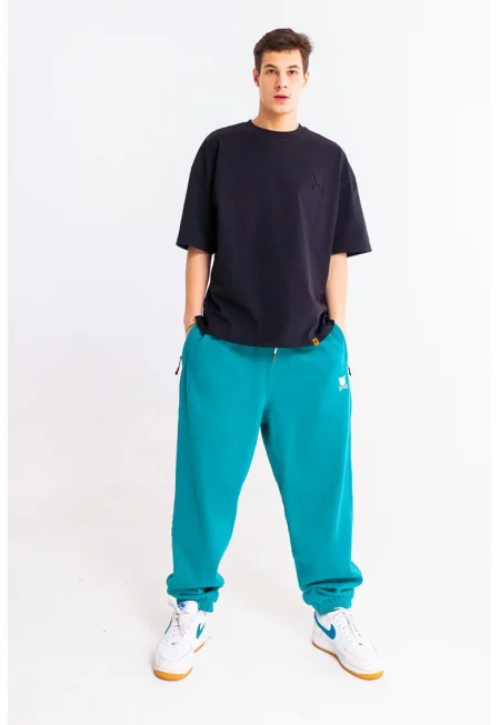 Унисекс спортен панталон Capital с връзка - Персийско зелено