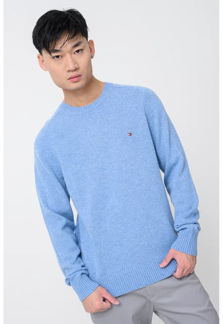 Вълнен пуловер с лого