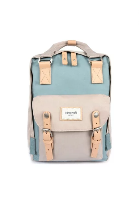 Водоустойчива раница с външен джоб № 13 Double Autumn S - синя - бежова