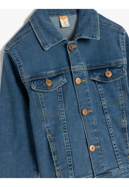 Яке от деним с джобове с капаче