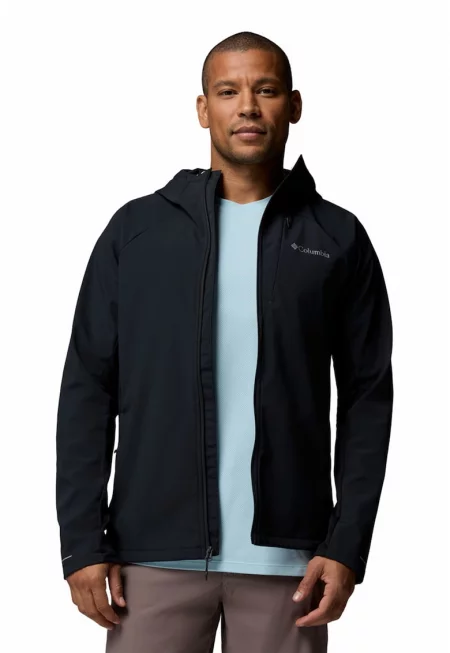 Яке за хайкинг Softshell Trailborne™ с качулка - Черен