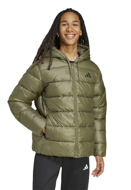 Зимно яке с качулка - Маслинено зелено