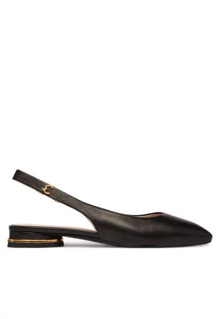 Балеринки E4 U1L 21 03 01 -  Естествена кожа - Черно -