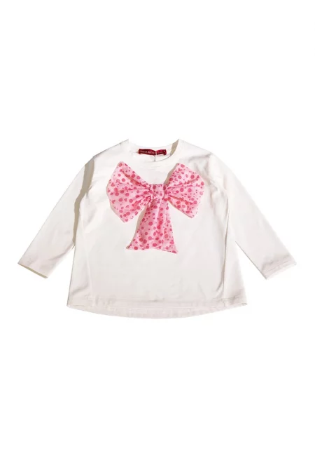 Блуза с овално деколте и фигурален принт