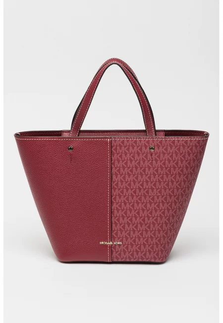 Чанта Flora с монограм - Тъмновиолетов