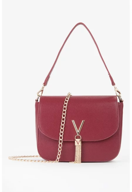 Чанта през рамо Divina от еко кожа - Бордо