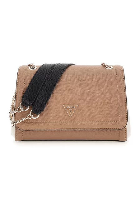 Чанта през рамо от еко кожа с презрамка тип верижка