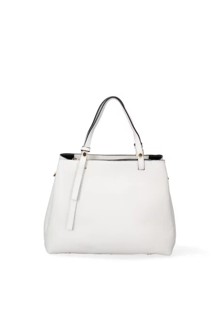 Чанта за рамо с регулируема презрамка - Бял