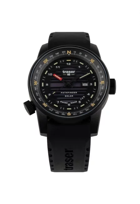 Часовник  каучук - механизъм Swiss Made - черен