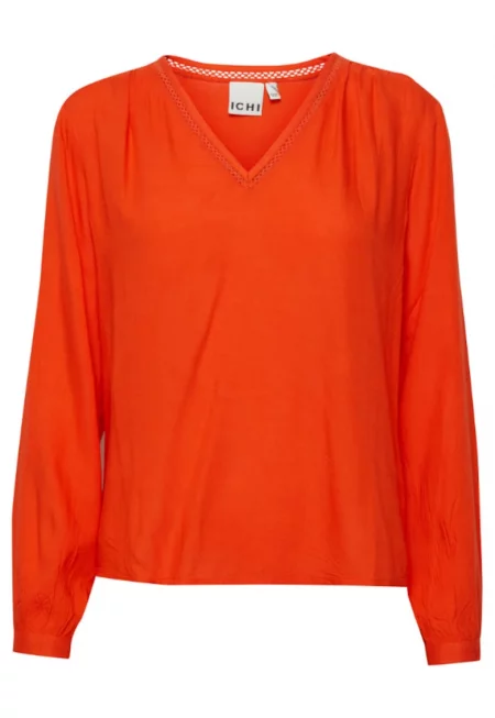 Дамска блуза -  302959150 - Вискоза - Оранжев