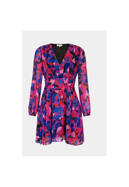 Дамска рокля -  303917739 - Рециклиран полиестер/Полиестер - Син