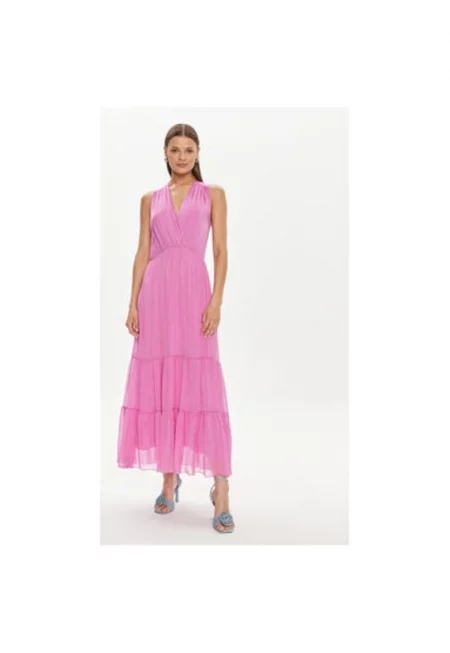 Дамска рокля -  304437458 - Вискоза/Коприна - Лилаво - Виолетов