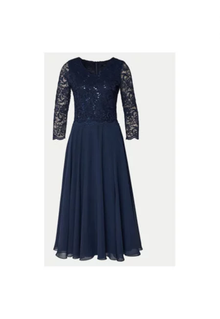 Дамска рокля -  304895364 - Полиестер - Син