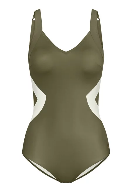 Дамски бански костюм  10214522 - Полиамид/Еластан - Зелен - Зелен