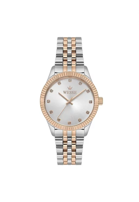 Дамски часовник  WWL1088B01 - 36мм - стоманена каишка - розово-златист/сребрист - водоустойчивост 5 ATM