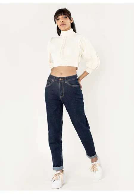 Дамски дънки Mom Fit  Indigo P502-18 M8 18011